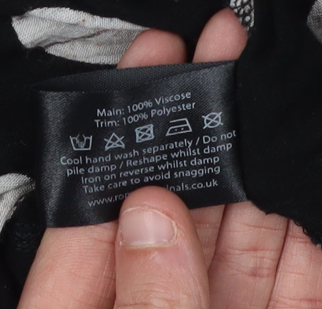 Roman Women's Black Polka Dot Blouse Size 14