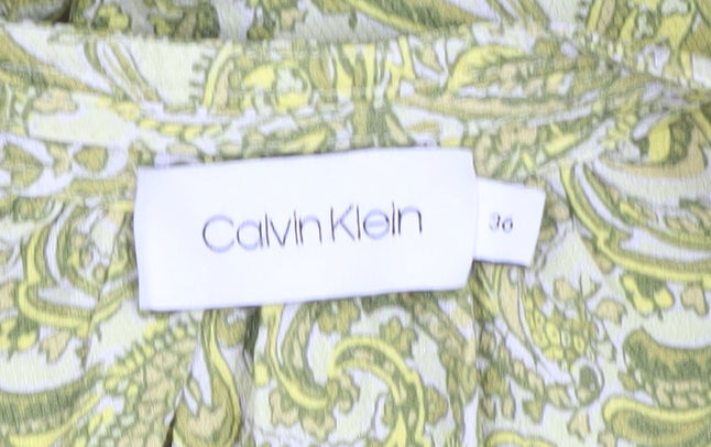 Calvin Klein Women’s Green Paisley Blouse Size 8