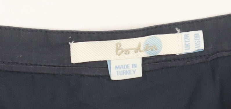 Boden Women's Blue Skirt Size 12 Cotton