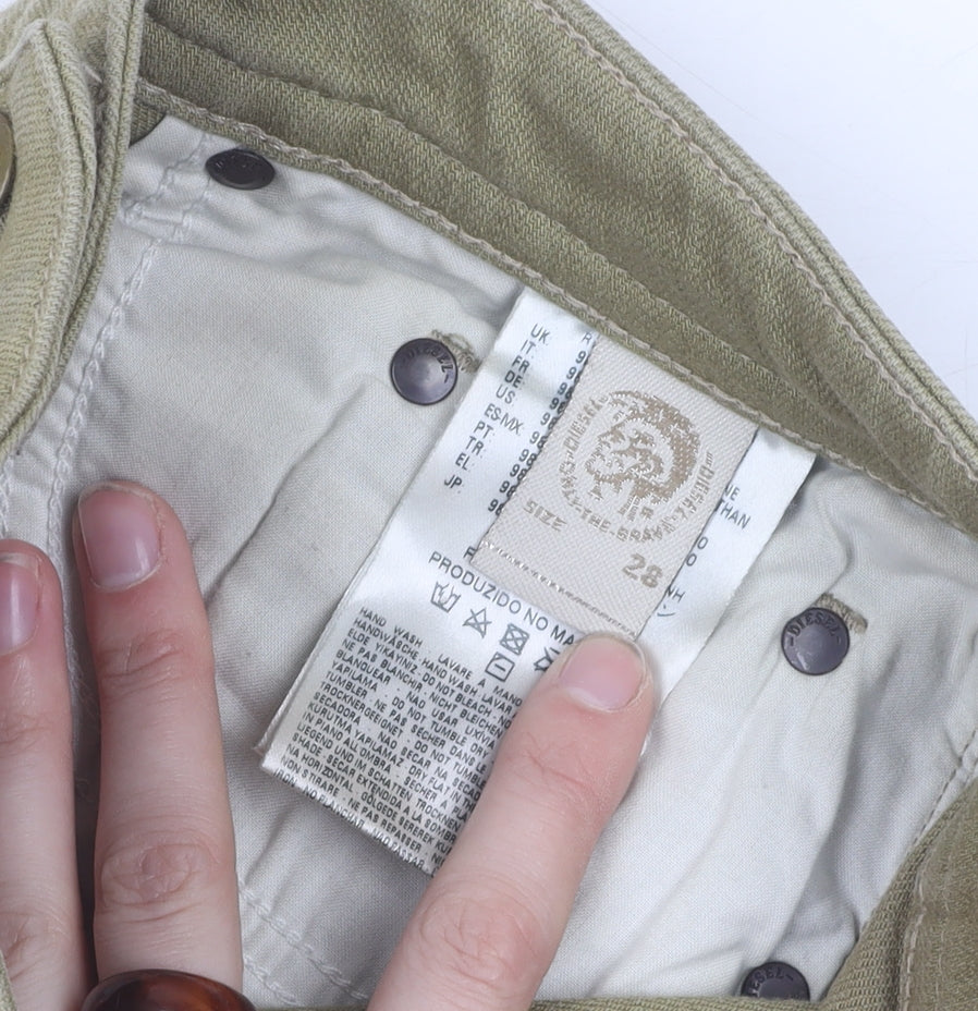 Diesel Womens Beige Straight Jeans Size 12 Regular Fit