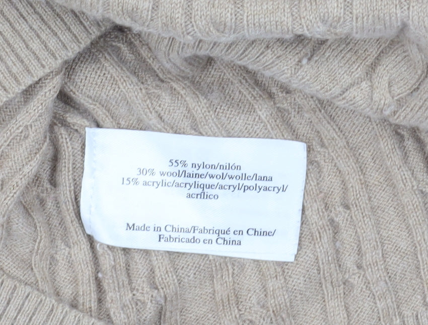 Laura Ashley Beige Women’s Cable-Knit Cardigan Size 10