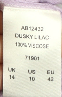 Cotton Traders Women's Purple Embroidered Blouse