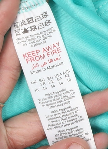 Wallis Women's Blue Off-Shoulder Ruffle Blouse Size 18