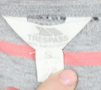 Trespass Women's Striped Crochet T-Shirt, Size 10, Short Sleeve