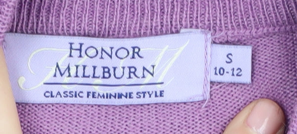 Honor Millburn Women's Purple Mock Neck Jumper Size 10