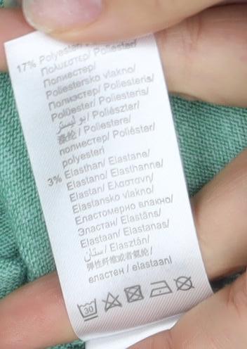 Tom Tailor Women's Green V-Neck Jersey T-Shirt M