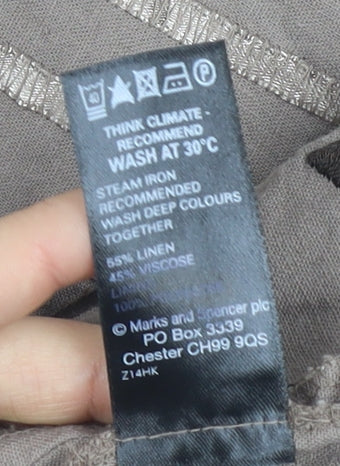 Marks and Spencer Women's Beige Midi Skirt Size 14