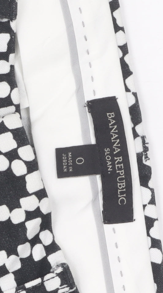 Banana Republic Women's Black Geometric Trousers, Size S