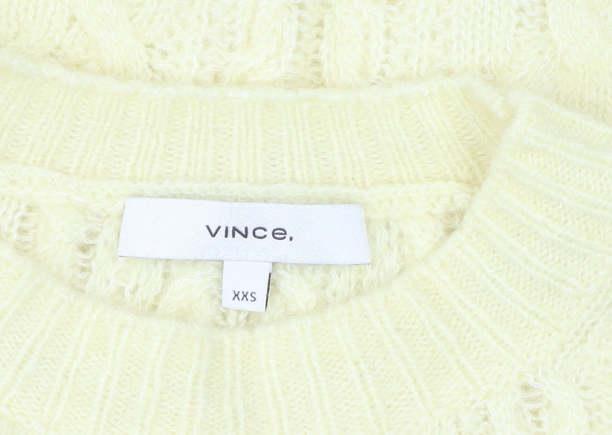 Vince Women's Ivory Cable-Knit Pullover Jumper XXS