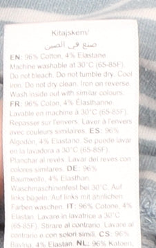 Seraphine Women's Blue Maternity Striped Blouse Medium