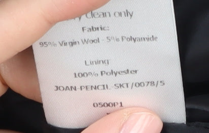 TM Lewin Black Pencil Skirt, Women's Size 10, Wool Blend