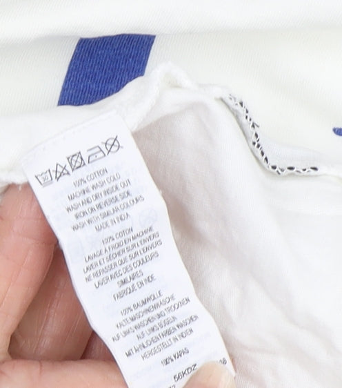 French Connection White Men's L T-Shirt with Graphic Print