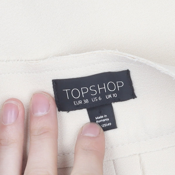 Topshop Women's Beige Pencil Skirt, Size 10