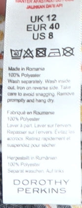 Dorothy Perkins Women's A-Line Paisley Skirt UK 12