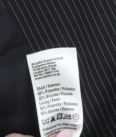 Burton Men's Black Striped Blazer, 44R, Formal Jacket