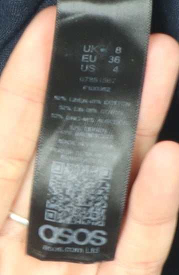 ASOS Women's Blue High Rise Pencil Skirt Size 8