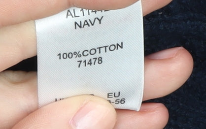 Cotton Traders Women's Blue Cardigan 3XL