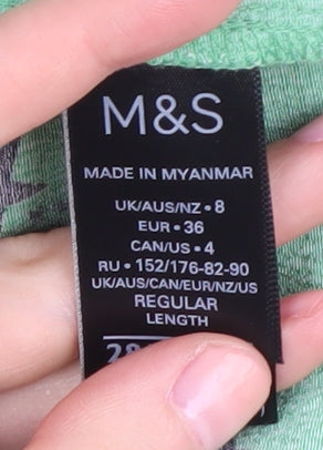 Marks and Spencer Women's Green Star Wrap Dress Size 8
