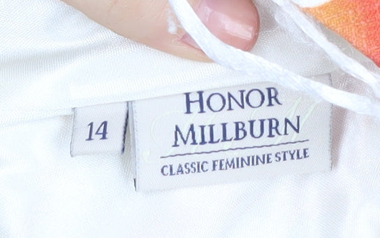 Honor Millburn Women's Multicoloured Floral A-Line Midi Skirt