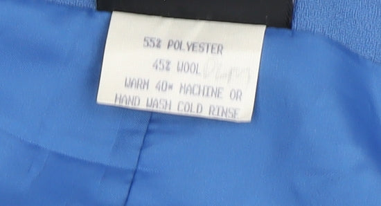 Jacques Vert Women's Blue Pencil Skirt Size 14