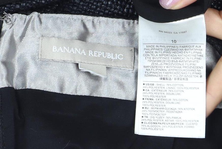 Banana Republic Women's Black Pencil Skirt Size 10