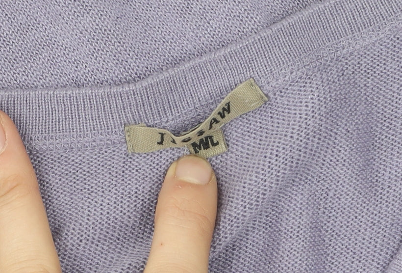 Jigsaw Women's Purple Knit V-Neck Top, M, Excellent