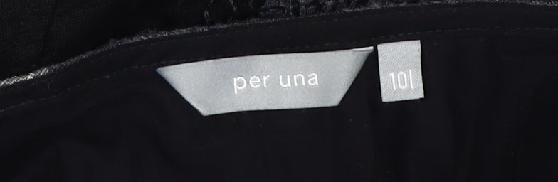 Marks and Spencer Women's Black Floral Skirt Size 10