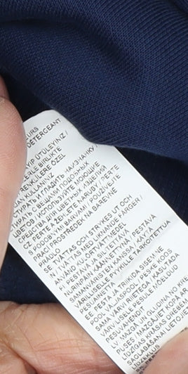 Puma Men's Blue Pullover Hoodie with Logo, Size M