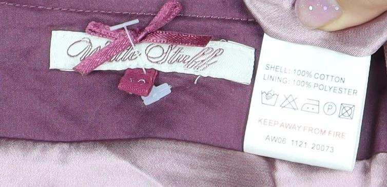 White Stuff Women's Purple Embroidered Skirt Size 12