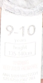 Minecraft Girls Grey Pyjama Set Size 9-10 Cartoon