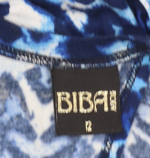 BIBA Women's Blue Animal Print Tank, Size 12