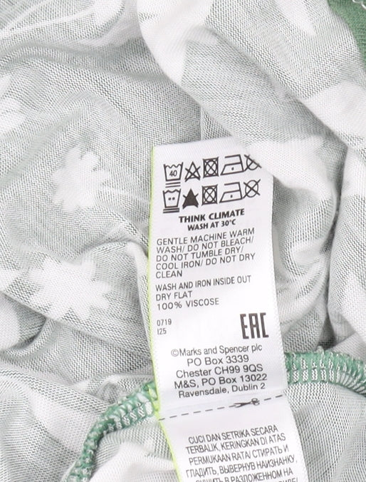 Marks and Spencer Womens Green Floral Tunic Blouse Size 16