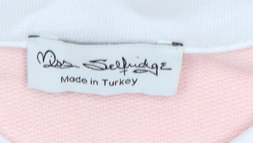 Miss Selfridge Women's Pink Cropped Polo Top, Size 8