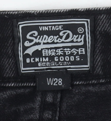 SuperDry Women's Black Mini Denim Skirt, Size 10