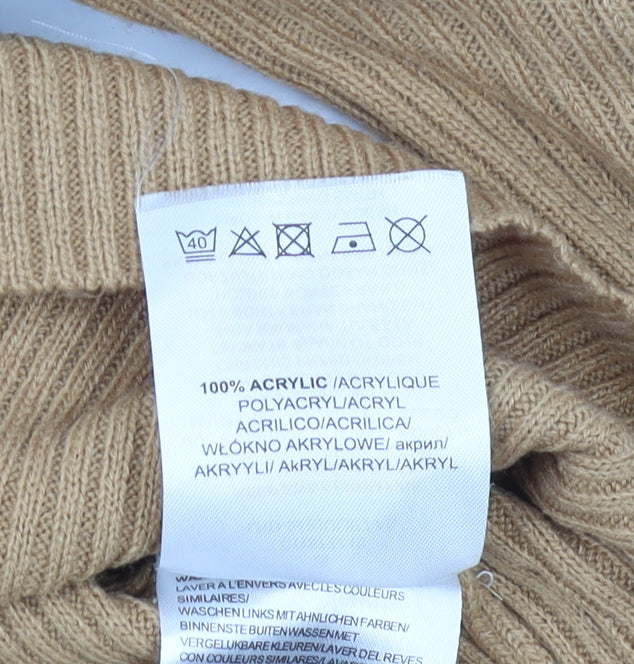 Love Soul London Brown Knit Midi Bodycon Dress S