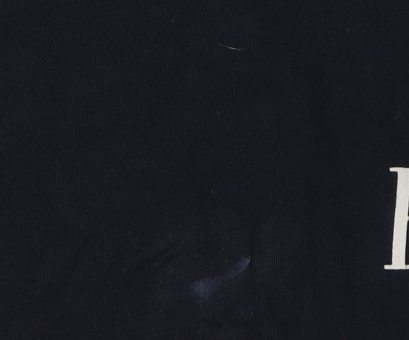 Emporio Armani Men's Black Medium T-Shirt, Logo Accented