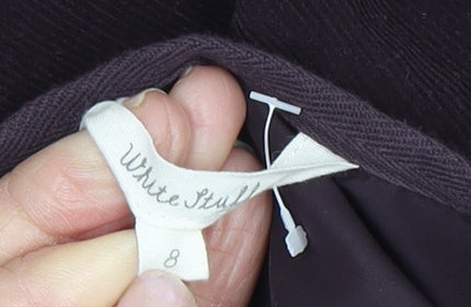 White Stuff Women's Purple Corduroy Skirt Size 8