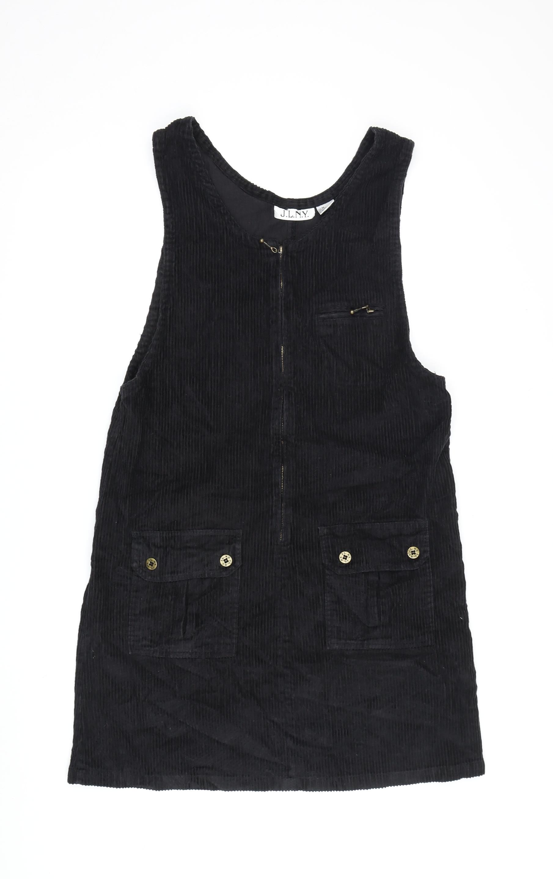 blue dress for baby girl Charcoal Black Cotton Flax Pinafore Midi Wrap Dress 50