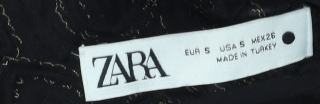 Zara Women's Black Fringe Pencil Skirt, Size 10