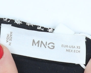 MNG Women's Black XS Knit Pencil Skirt