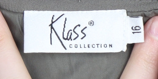 Klass Collection Women's Grey Long Pencil Skirt Size 16