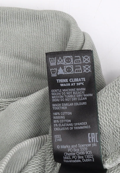 Marks and Spencer Women's Green Sweatshirt Size 16