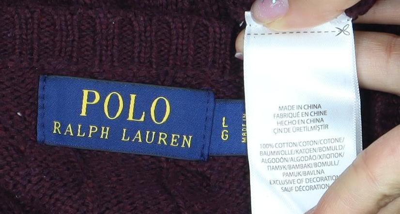 Polo Ralph Lauren Men's Red Pullover Jumper L