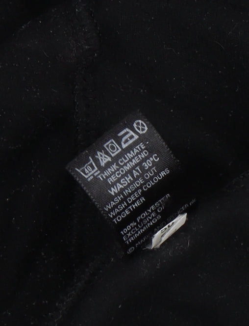 Marks & Spencer Women Black Fleece Full Zip Jacket Size 16