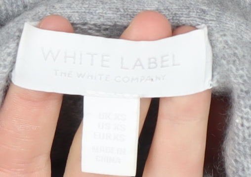 The White Company Women's Grey Cashmere Pullover XS