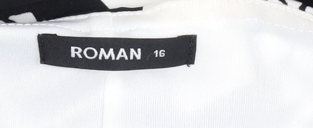 Roman Women's Multicoloured Floral Sheath Dress Size 16