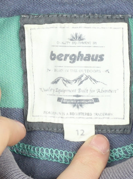 Berghaus Women's Multicoloured Polo Shirt Size 12 - Casual Striped