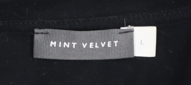 Mint Velvet Women's Black Crew Neck T-Shirt L