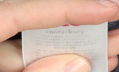 Canterbury Men's Grey Pullover Hoodie M with Logo