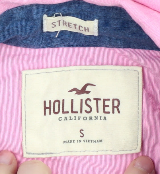 Hollister Men’s Pink Slim Fit Button-Up Shirt S